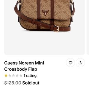 Guess Pebble Crossbody with Gold Accents